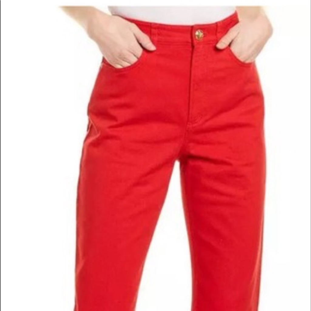 Escada Red Pants Size 12/14 Or European 40